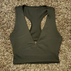Olive Crop Athletic Top